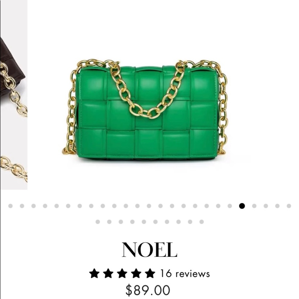 green gold chain bag